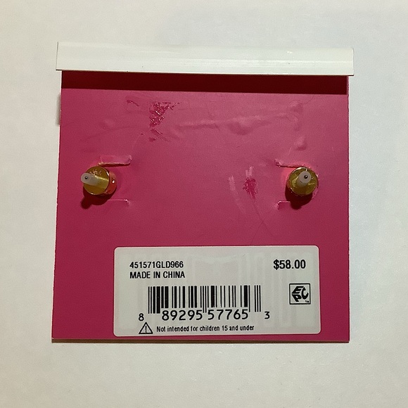 Kurt Geiger London Rainbow Crystal Heart Stud Earrings New - Picture 4 of 5